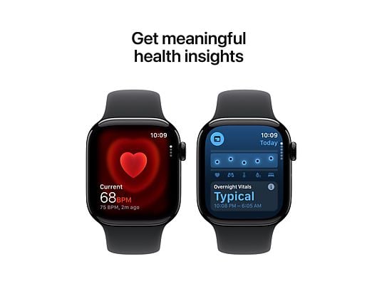 APPLE Watch Series 11 GPS - 42 mm Aluminium Case - Black Sport Band S/M Smartwatch Jet Black