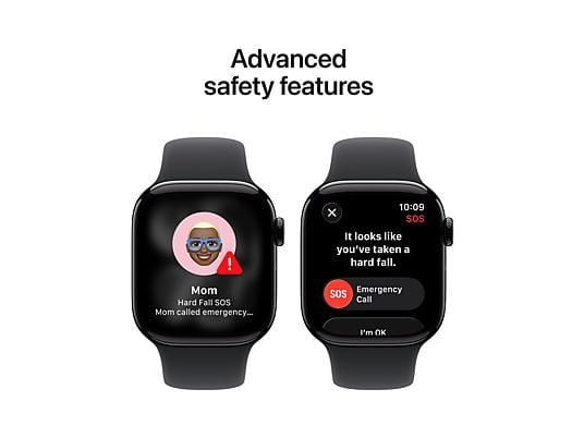 APPLE Watch Series 11 GPS - 42 mm Aluminium Case - Black Sport Band S/M Smartwatch Jet Black